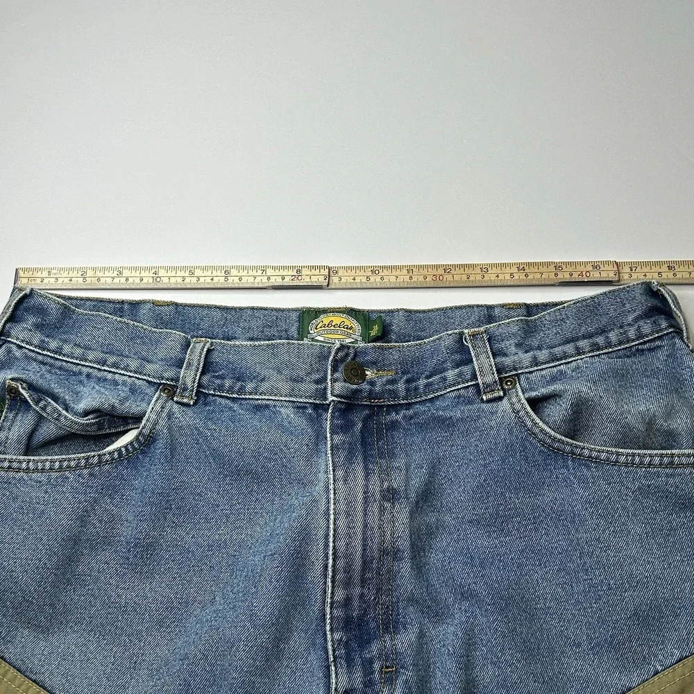 VTG Cabela's Roughneck Upland Brush Guard Blue Jeans 38 Reg Men's Size 38x30 Y2K